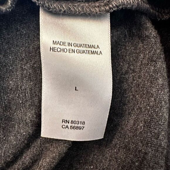 Lucky Brand Crew Neck Short Sleeve Logo Graphic Tee Heather Charcoal Large - Picture 5 of 6